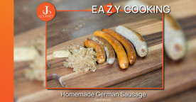 Grilled Homemade German Sausage  ไส้กรอกเยอรมัน สูตรลับสไตล์โฮมเมด [เมนูเข้าครัว VDO]
